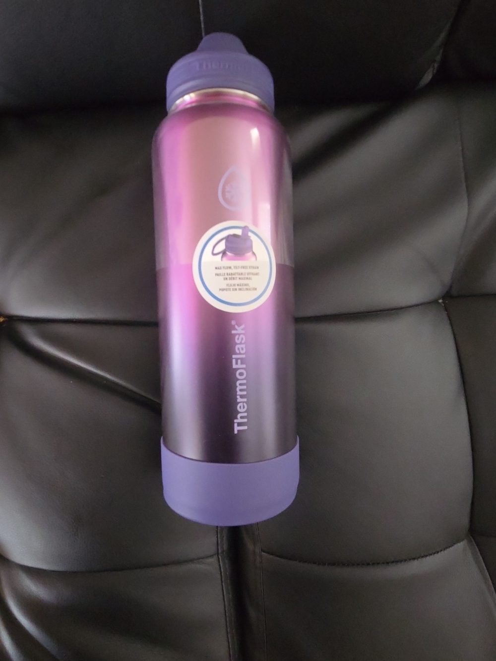 ThermoFlask Insulated Water Bottle - Purple